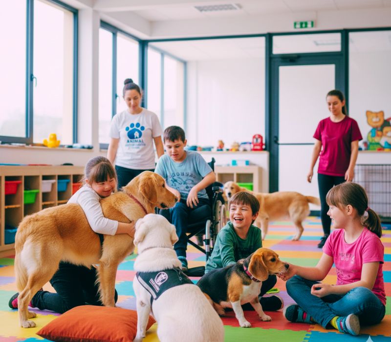 Παιδαγωγική ενίσχυση και παιχνίδι με σκύλους βοηθούς.epagelmaties.com.gr